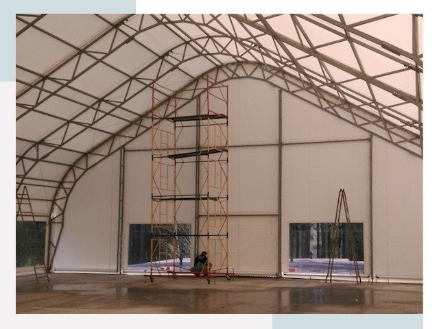 Шатровые ангары в Североморске