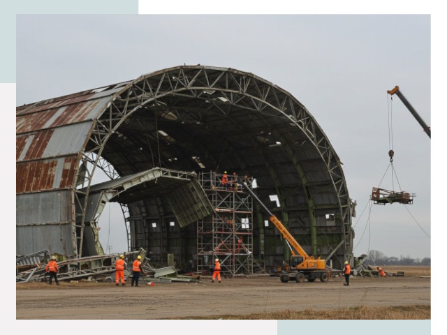 Демонтаж ангаров в Североморске